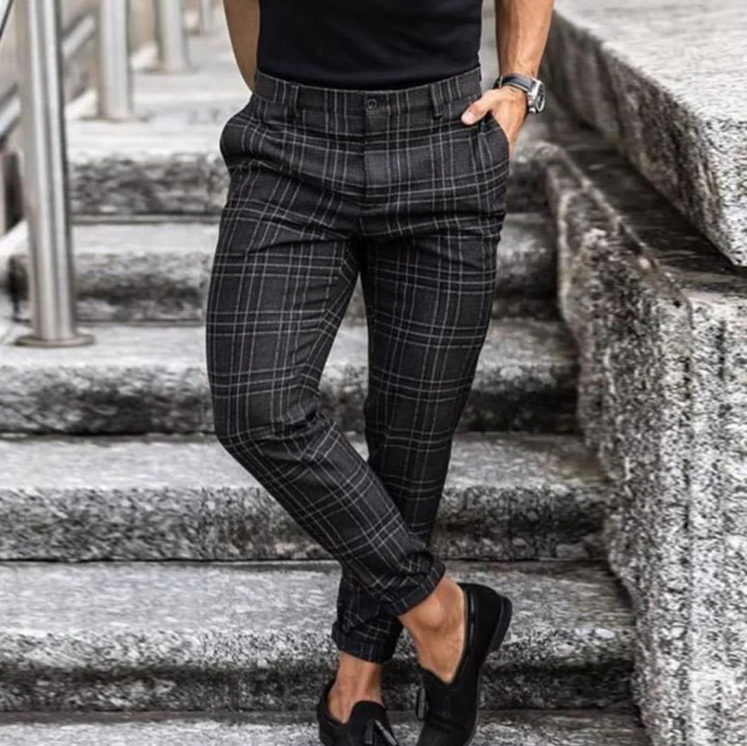 Rogelio® | Checked Slim-Fit Trousers