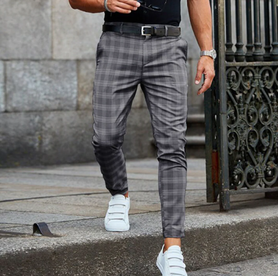 Rogelio® | Checked Slim-Fit Trousers - Image 2