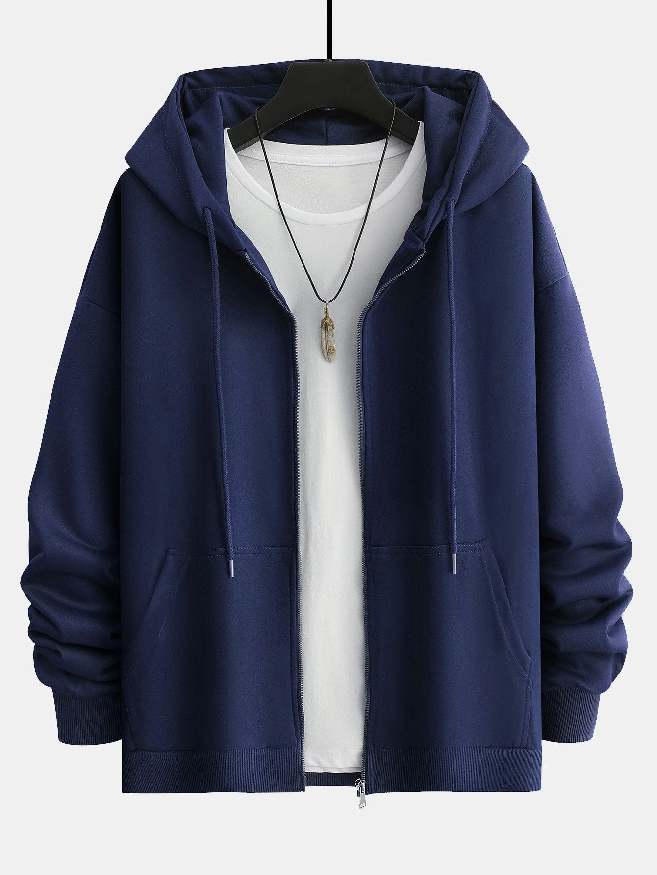 Romeo | Basic Relax Fit Zip Hoodie - Image 9