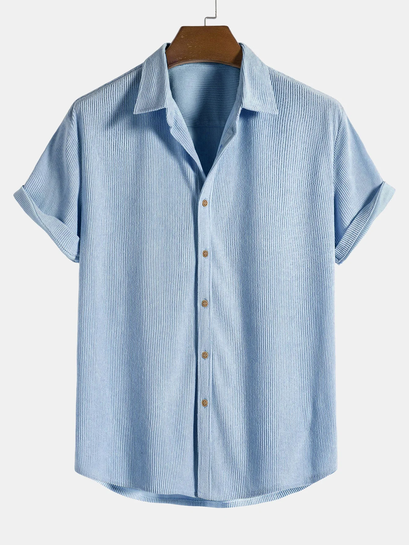 Russell® | Corduroy Button Up Short Sleeved Shirt - Image 6