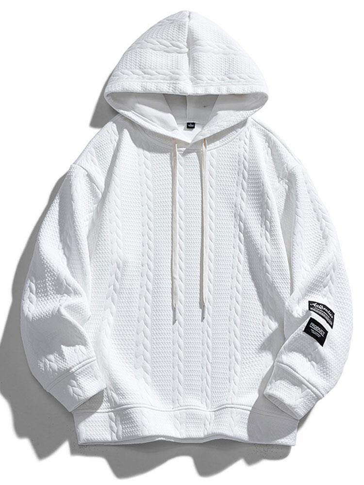 Russell | Relax Fit Wheat Jacquard Hoodie