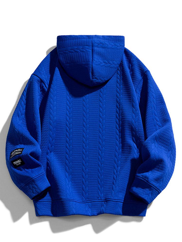 Russell | Relax Fit Wheat Jacquard Hoodie - Image 12