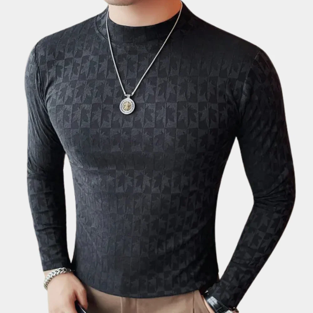 Ryan® | Men's Modern Stand-Up Collar T-Shirt - Image 2