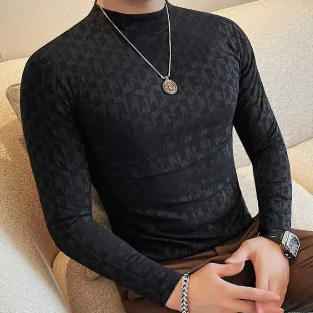 Ryan® | Men's Modern Stand-Up Collar T-Shirt - Image 3