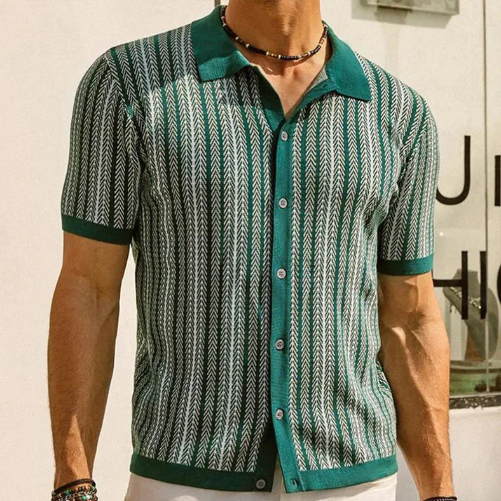 Ryan® | Men's Striped Knit Shirt - Image 5