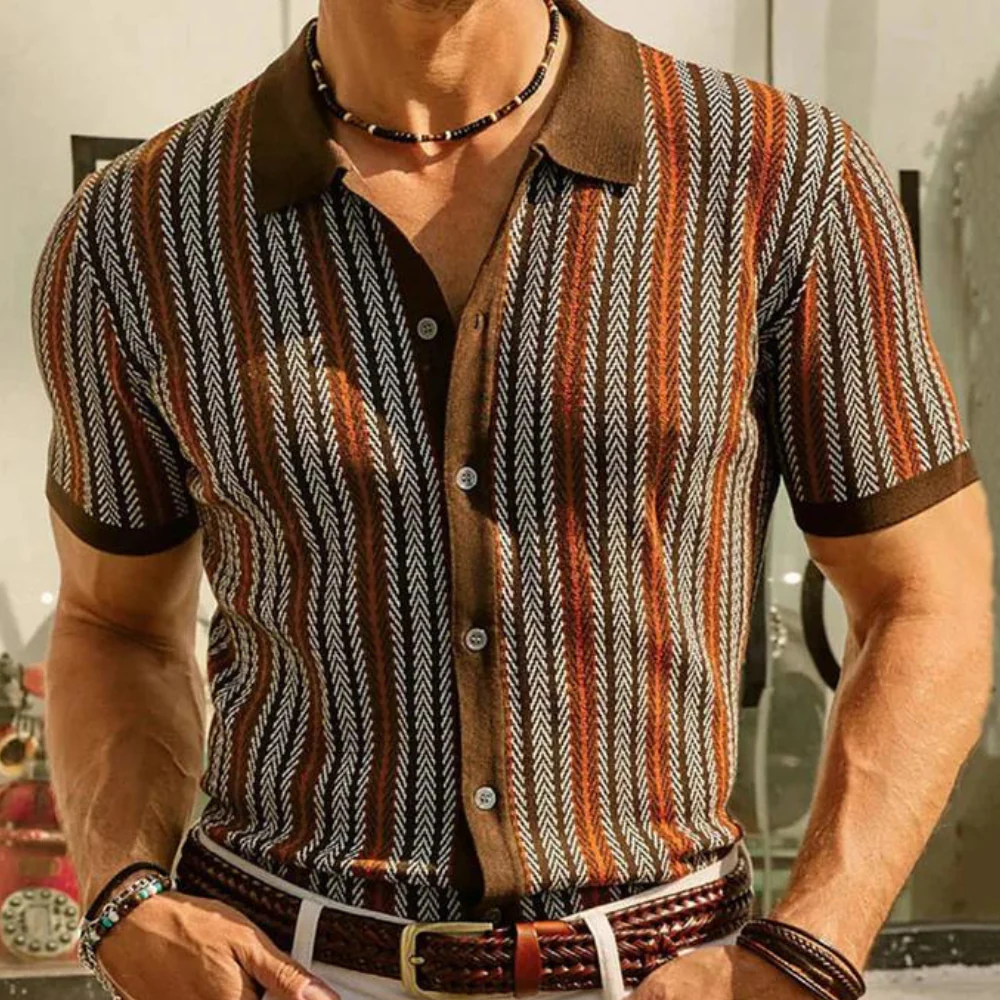 Ryan® | Men's Striped Knit Shirt - Image 6