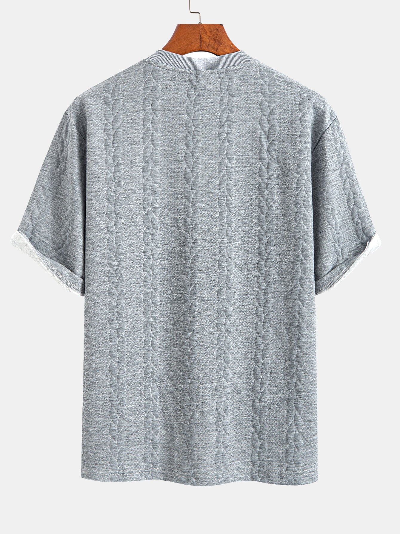 Ryan® | Relax Fit Mid-Length Sleeve Twist Jacquard T-Shirt & Shorts - Image 16