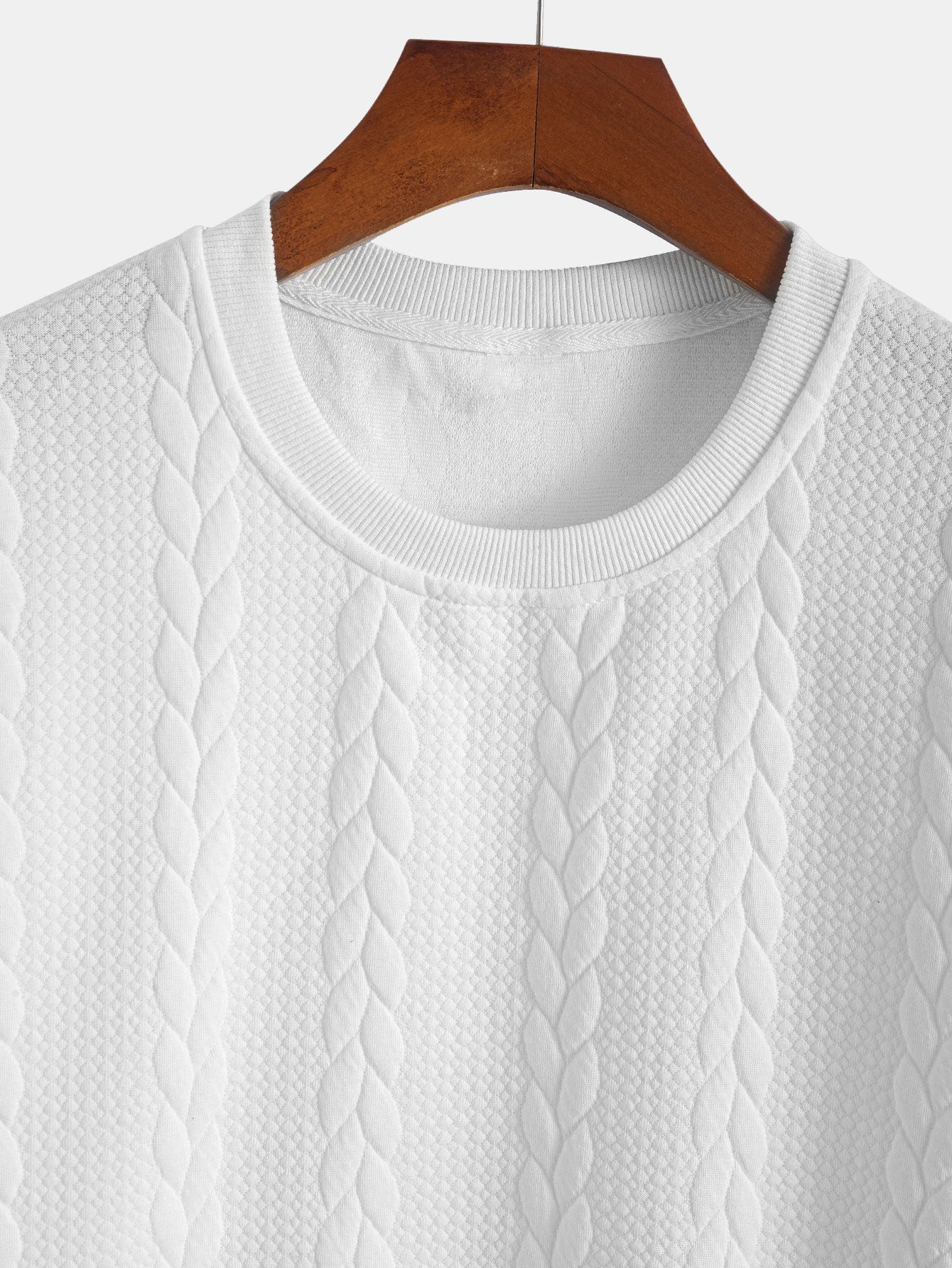 Ryan® | Relax Fit Mid-Length Sleeve Twist Jacquard T-Shirt & Shorts - Image 19