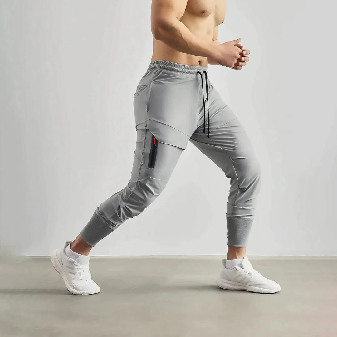 Sabino® | Gray Slim-Fit Sports Trousers