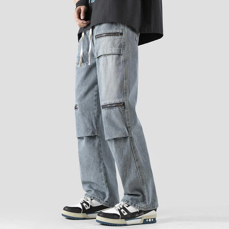 Sal® | Washed Cargo Denim Pants - Image 9