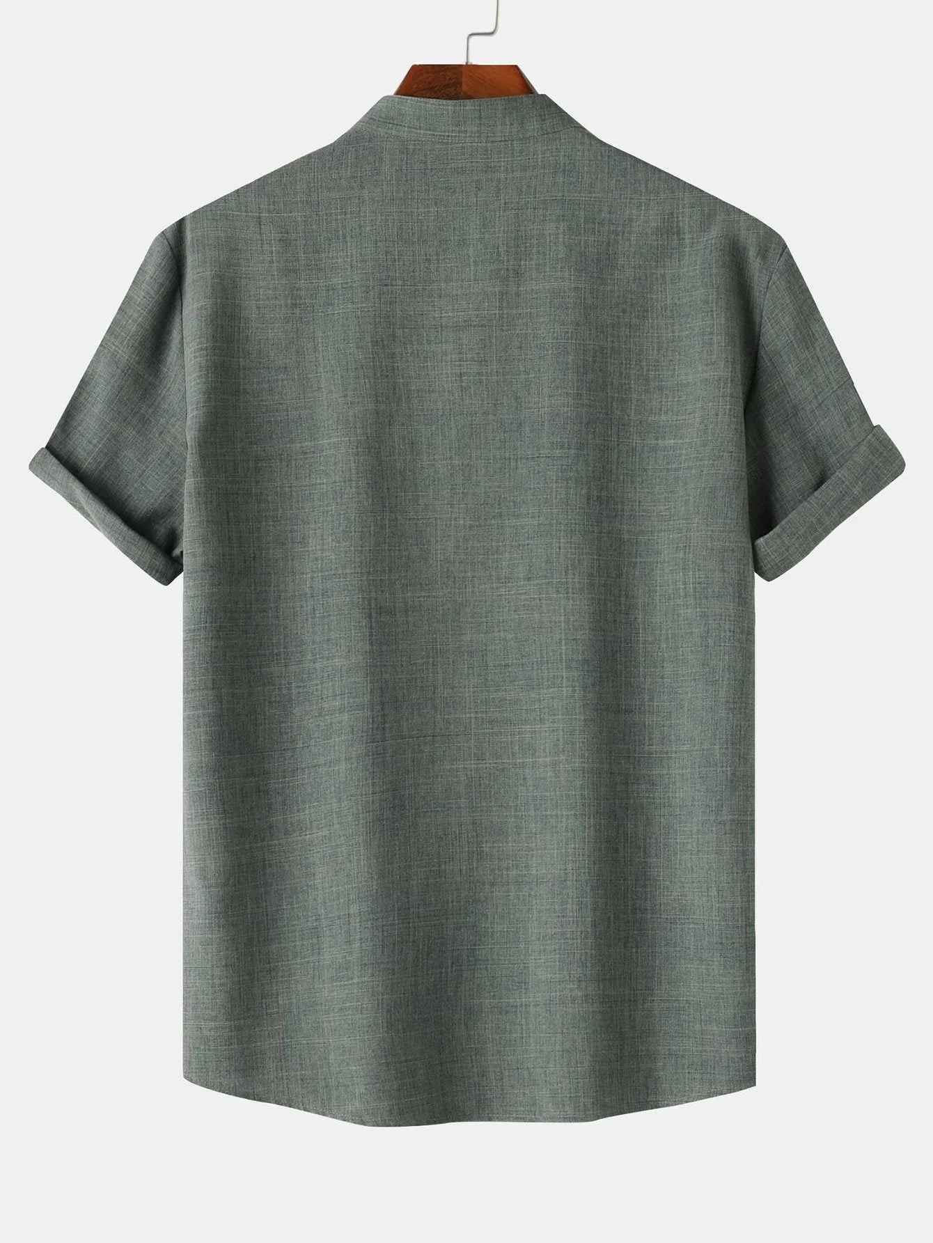 Santiago® | Short Sleeve Linen Look Henley Shirt - Image 2