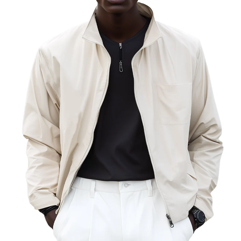 Santiago | Men'S Business Simple Stand Collar Zipper Jacket