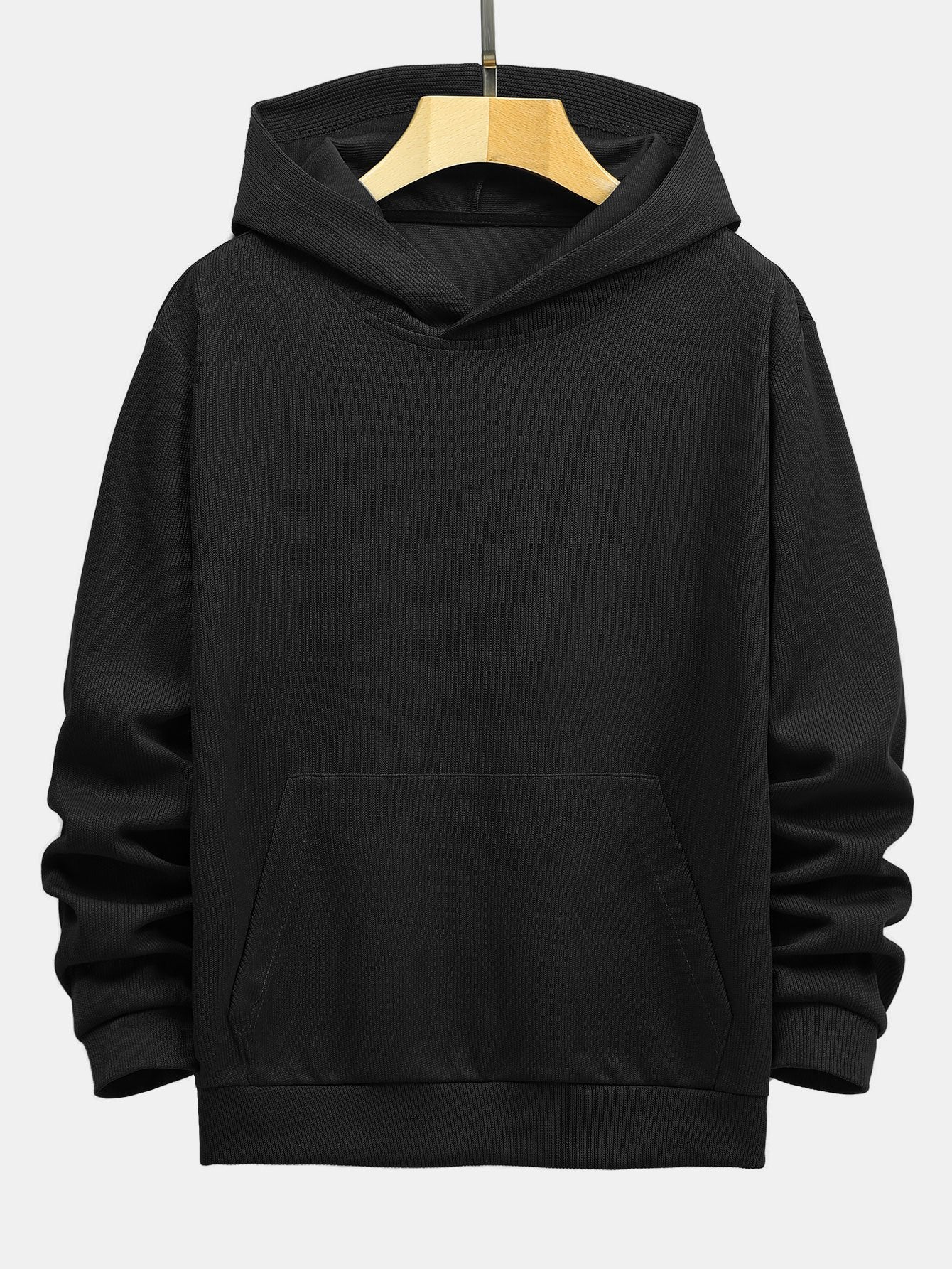Santino | Basic Knitted Ribbed Hoodie