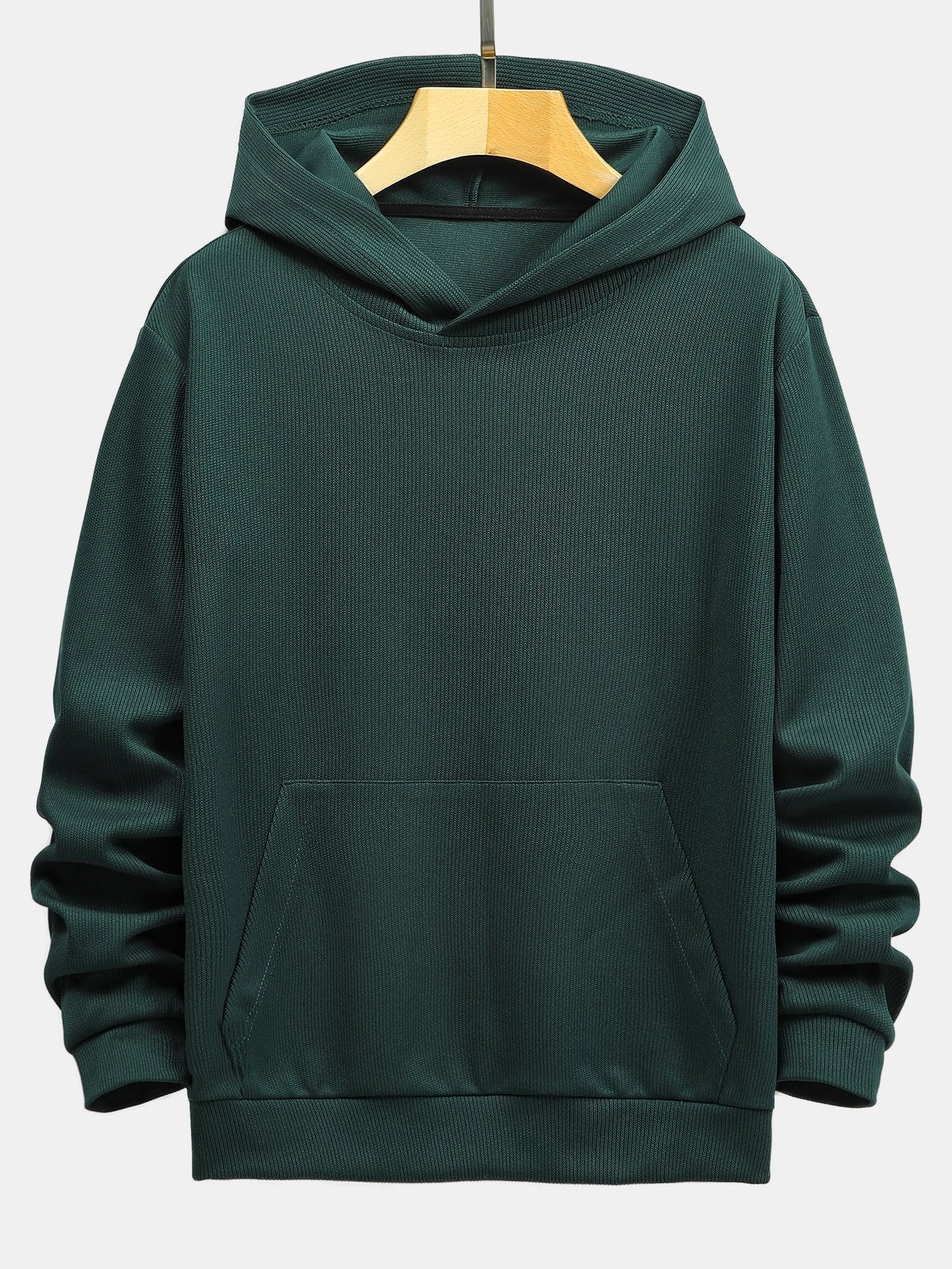 Santino | Basic Knitted Ribbed Hoodie - Image 2