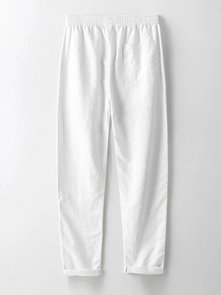 Scott® | Short Sleeve Stand Collar Shirt & Straight Leg Linen Pants - Image 15