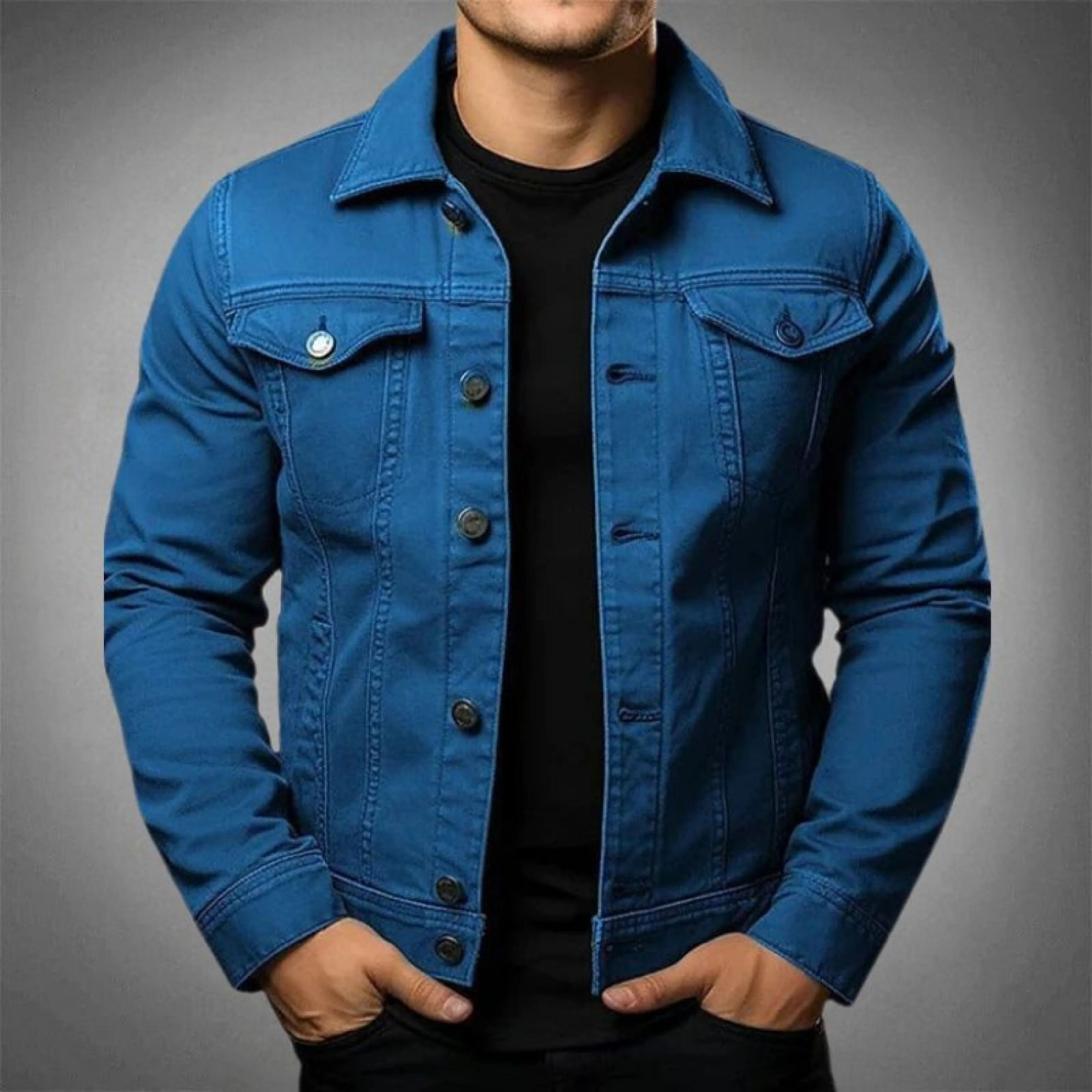 Sean® | Men's slim fit trucker jacket - Image 4