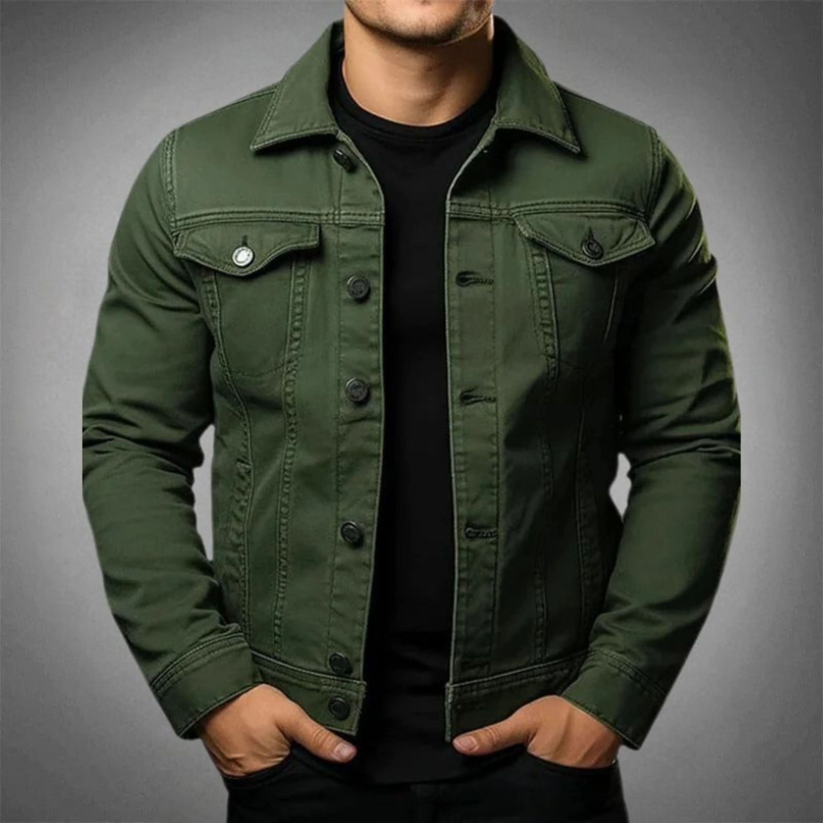 Sean® | Men's slim fit trucker jacket - Image 5