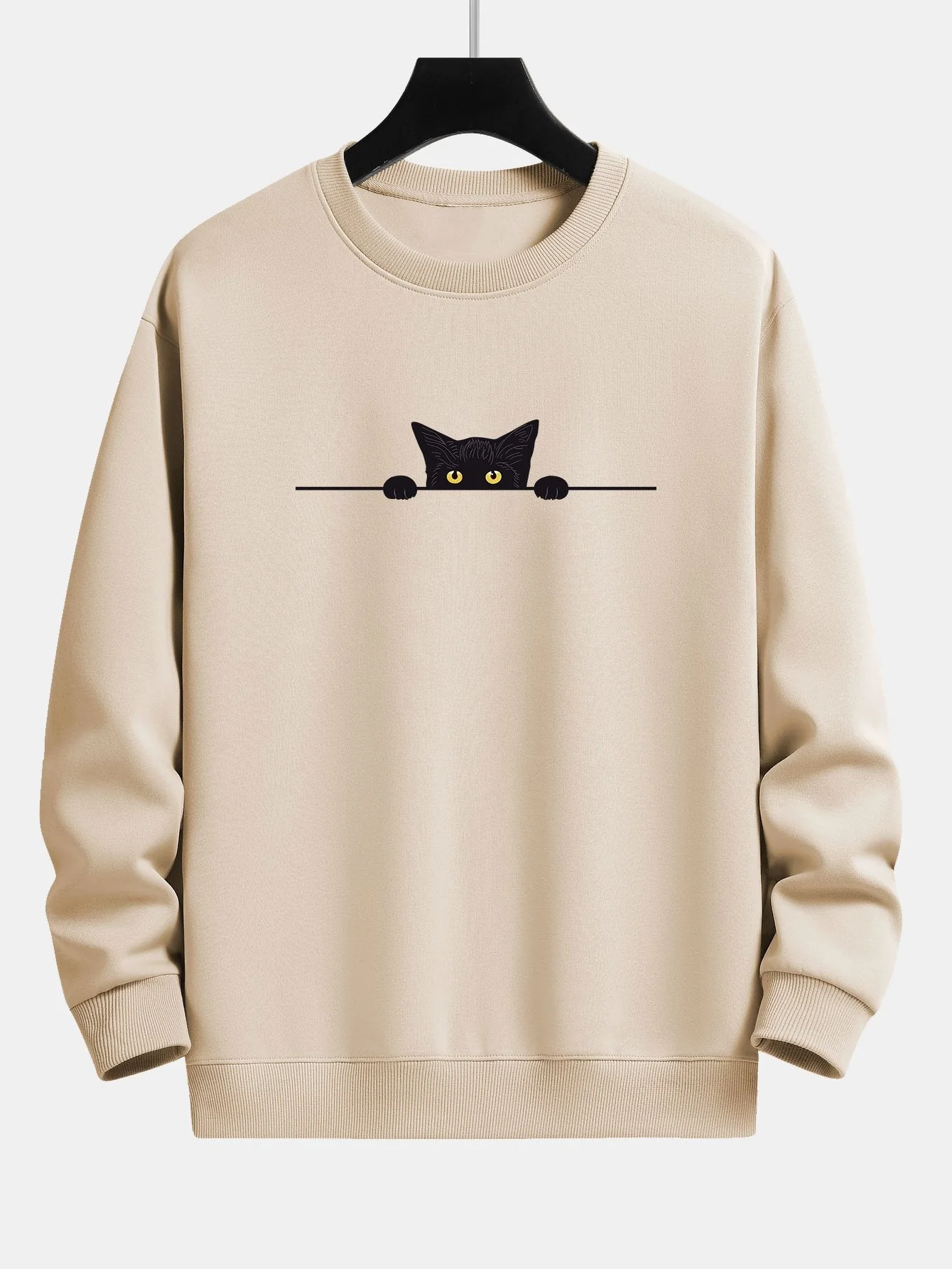 Sergio® | Black Cat Print Relax Fit Sweatshirt