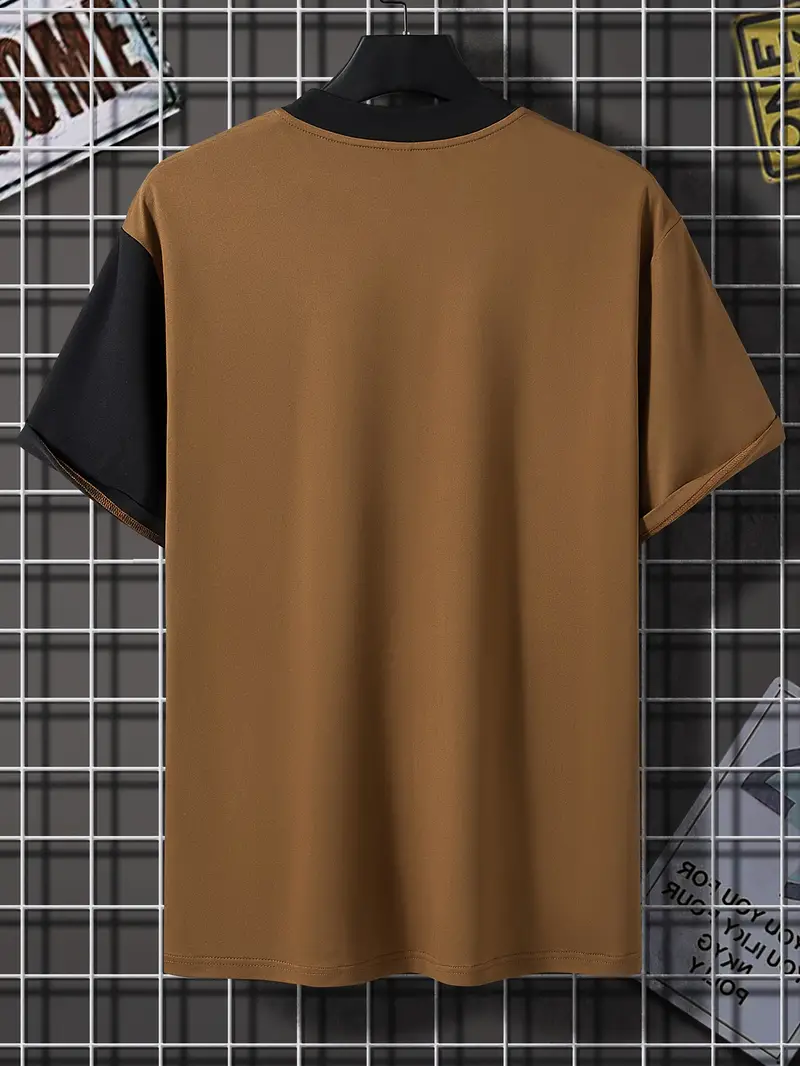 Silas® | Stylish color block t-shirt with short sleeves and a crew neck - Image 5