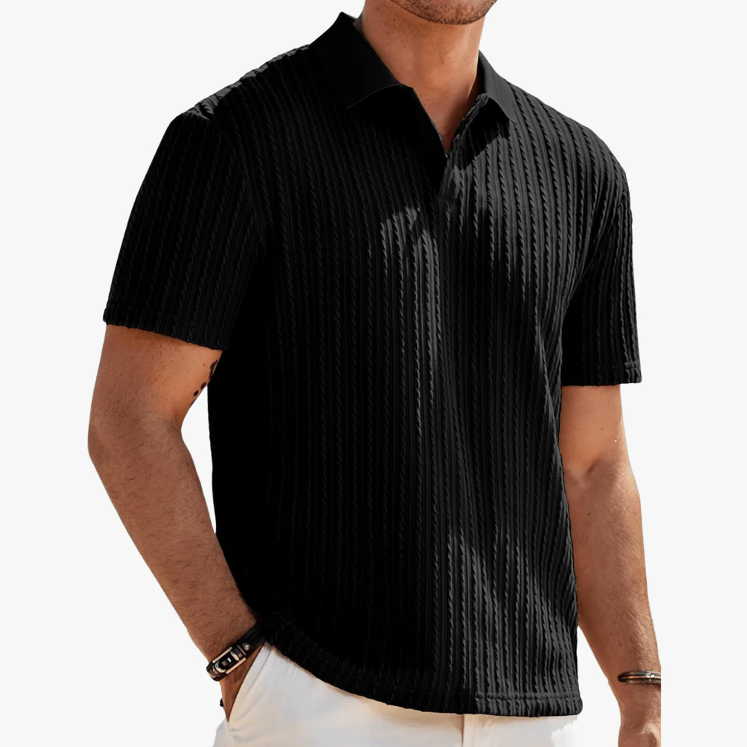 Silvio | Men's Vintage Knit Polo Shirt - Image 4