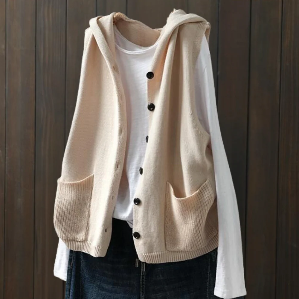 Sonny® | Women's Versatile Knitted Hooded Vest - Image 3