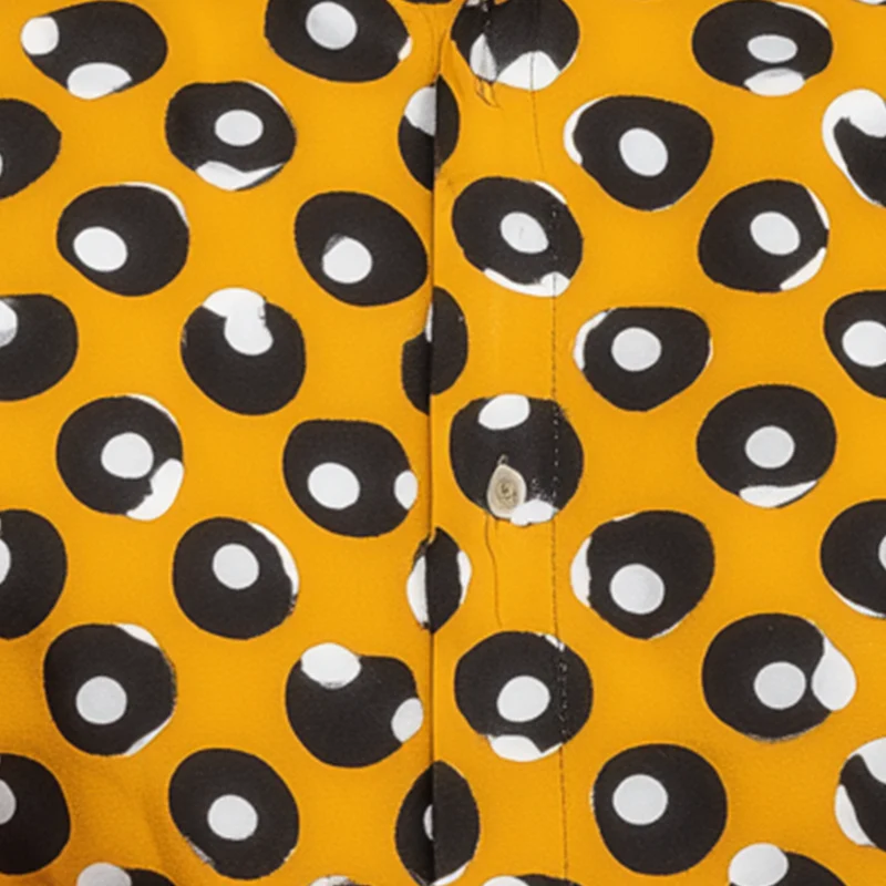 Steven | Men'S Summer Fashion Polka Dot Printed Cotton Blended Short Sleeve Shirt - Image 3