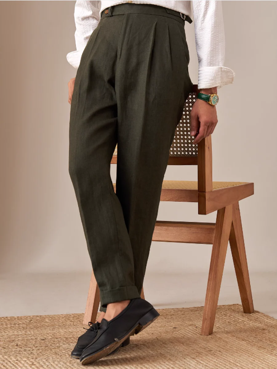 Stuart® | Capri Linen Trousers With A High Waist - Image 6