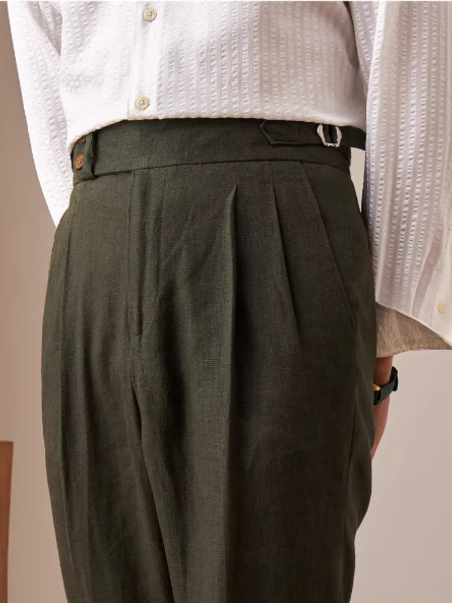 Stuart® | Capri Linen Trousers With A High Waist - Image 7