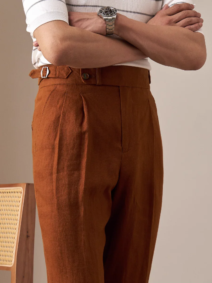 Stuart® | Capri Linen Trousers With A High Waist - Image 9