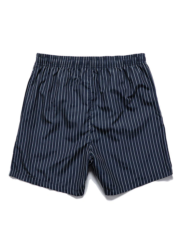 Tanner® | Linen Look Short Sleeve Shirt & Striped Print Swim Shorts - Image 4