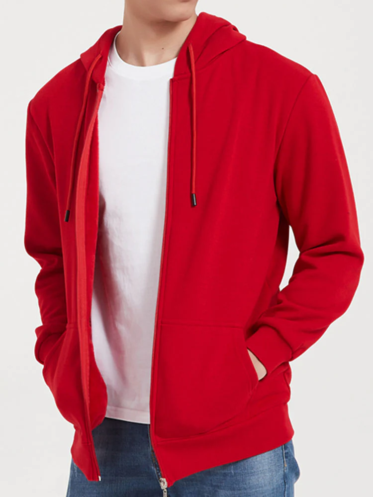 Tanner | Basic Zip Through Hoodie - Image 2
