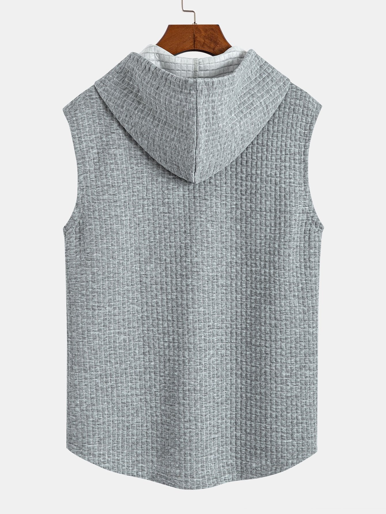 Terence® | Sleeveless Waffle Hooded Vest - Image 4
