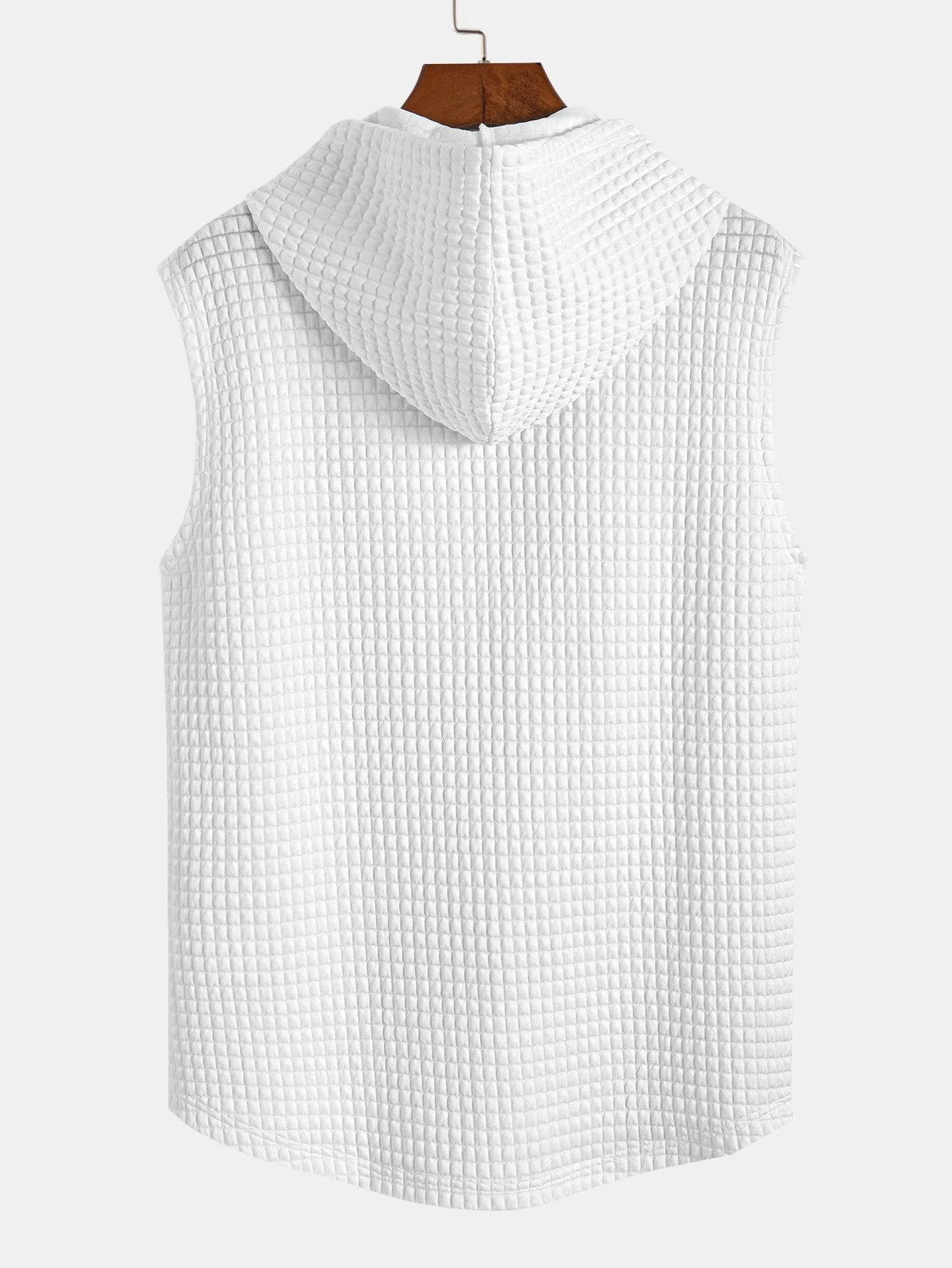 Terence® | Sleeveless Waffle Hooded Vest - Image 8