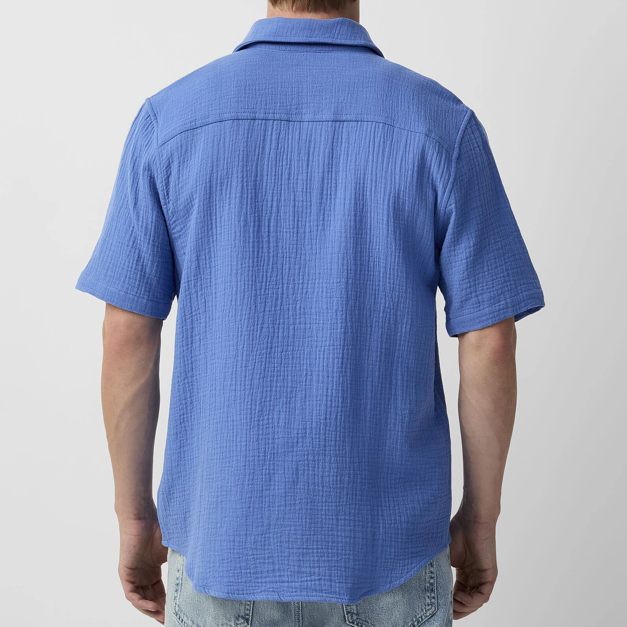 Terrance | Men'S Spring And Summer Casual Pleated Cotton Blended Short Sleeve Shirt - Image 3