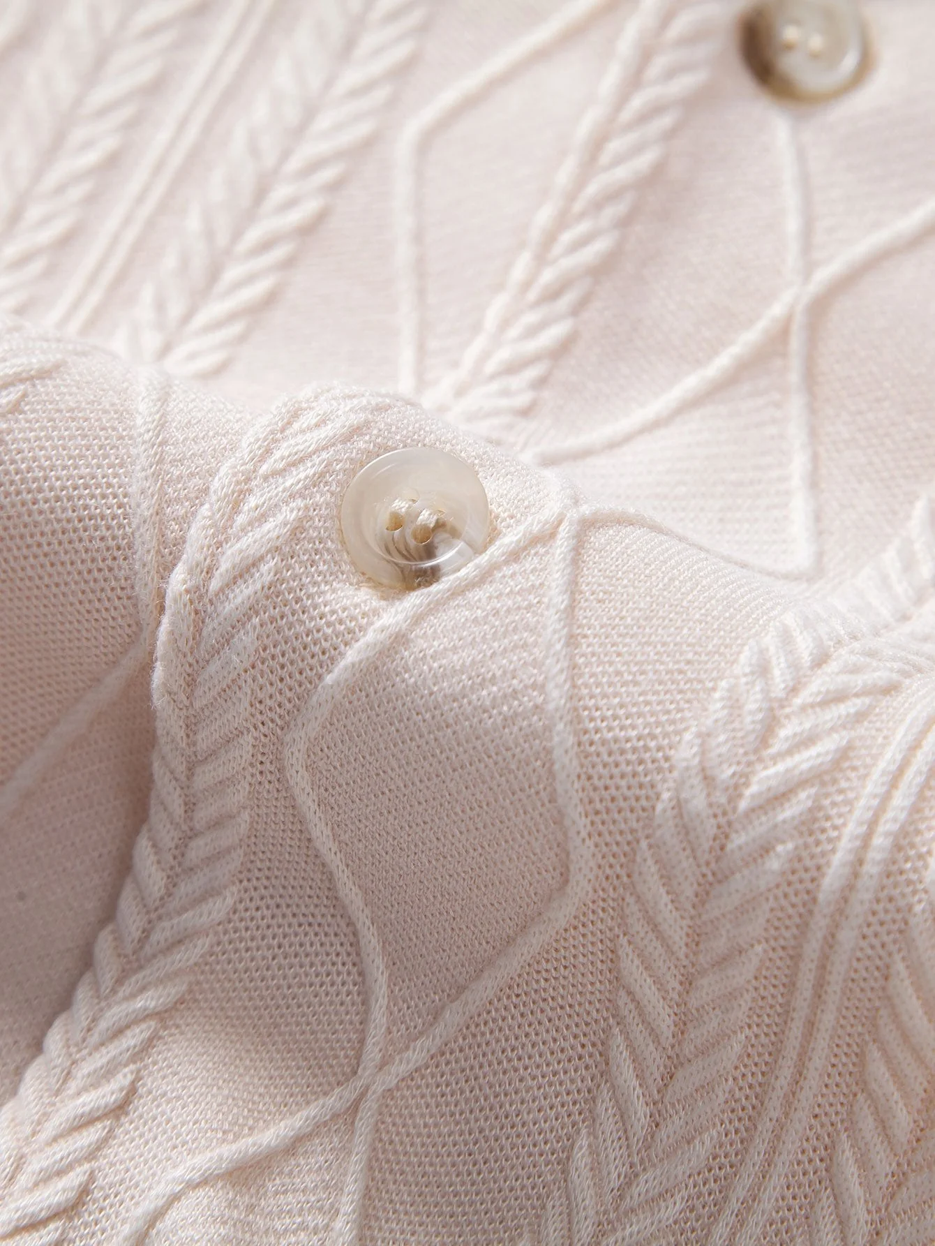 Terrence® | Knitted Geometric Rhombus Jacquard Cuban Shirt - Image 10