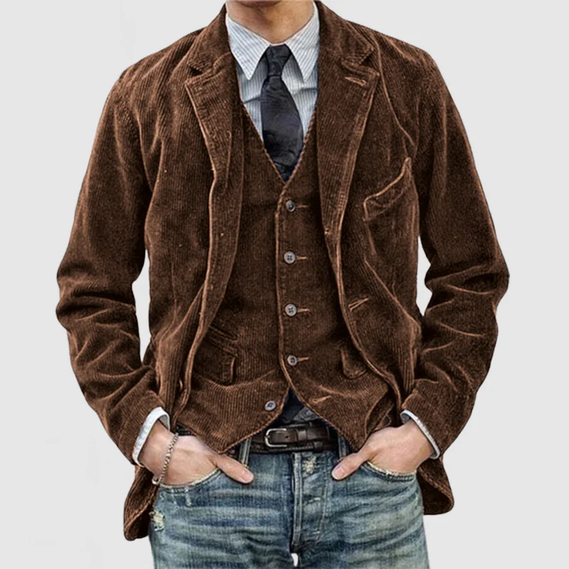 Thiago® | Corduroy Blazer And Waistcoat - Image 2