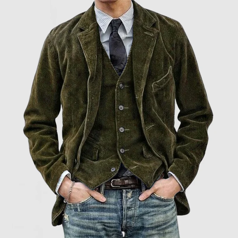 Thiago® | Corduroy Blazer And Waistcoat - Image 3
