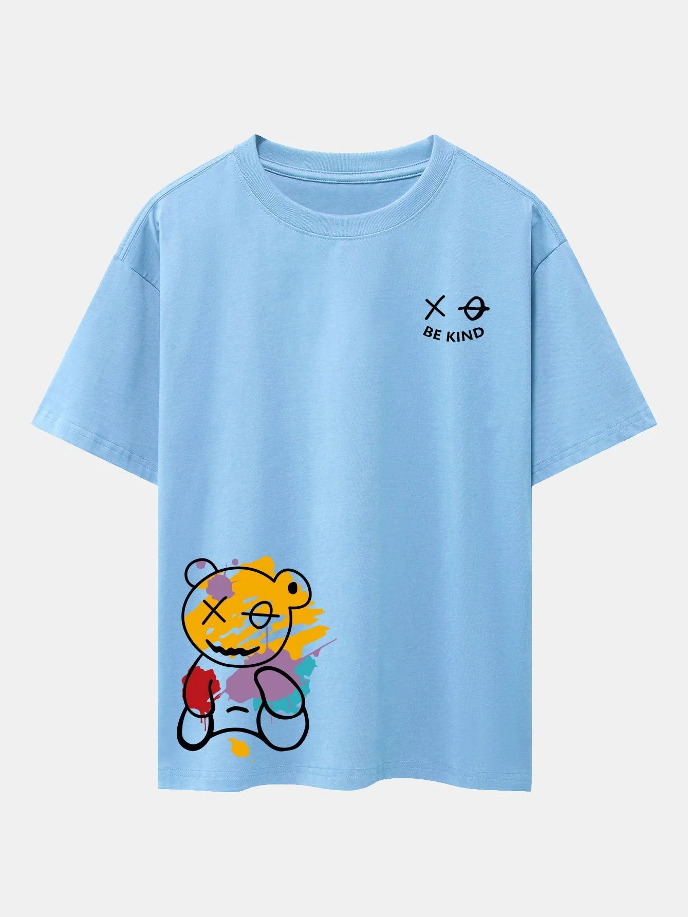 Thomas® | Graffiti Bear Print Drop Shoulder Oversize T-Shirt - Image 5