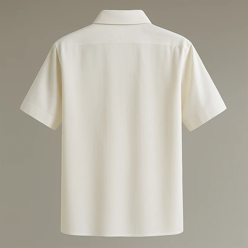 Timothy | Men'S Summer Fashion Embroidery Textured Fabric Short Sleeve Shirt - Image 3