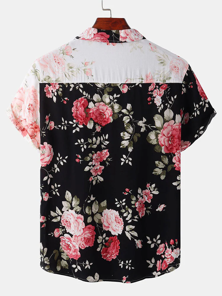 Tobias® | Two Tone Floral Print Shirt - Image 2