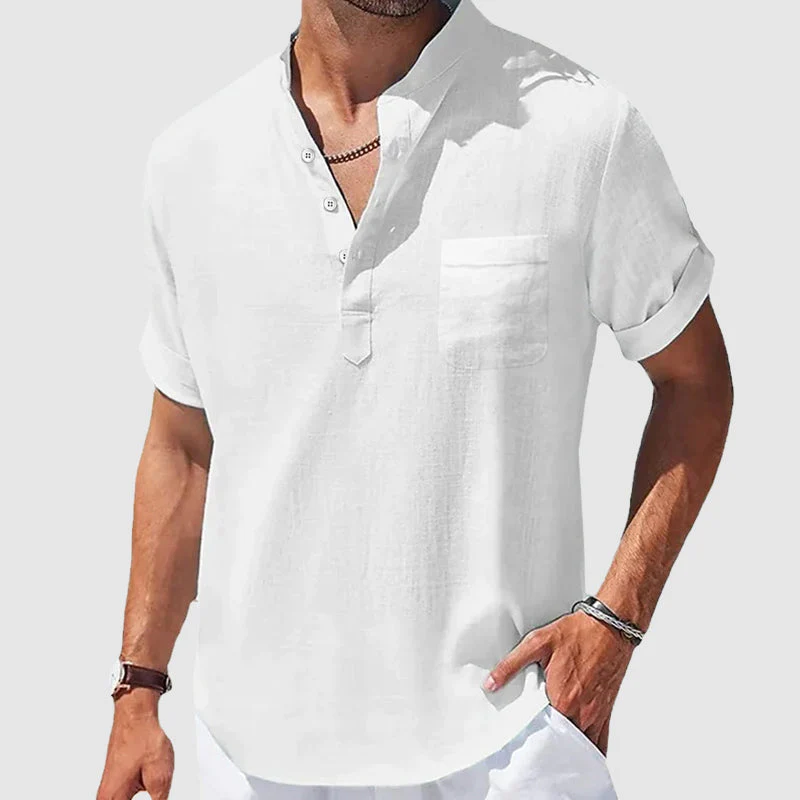 Tobias | Carvelli Cotton Henley - Image 3