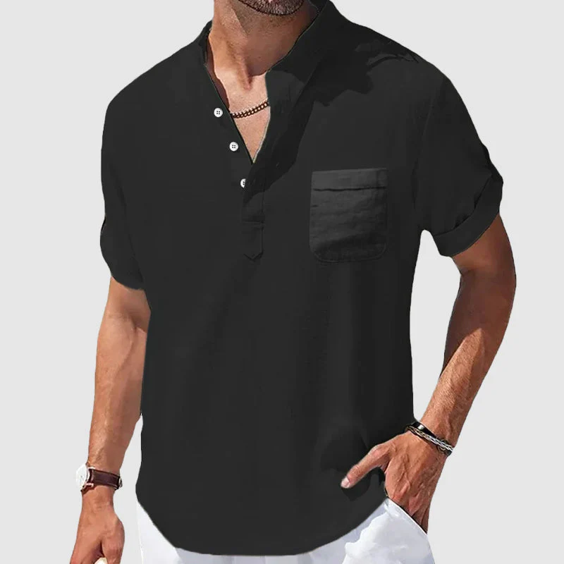 Tobias | Carvelli Cotton Henley - Image 5