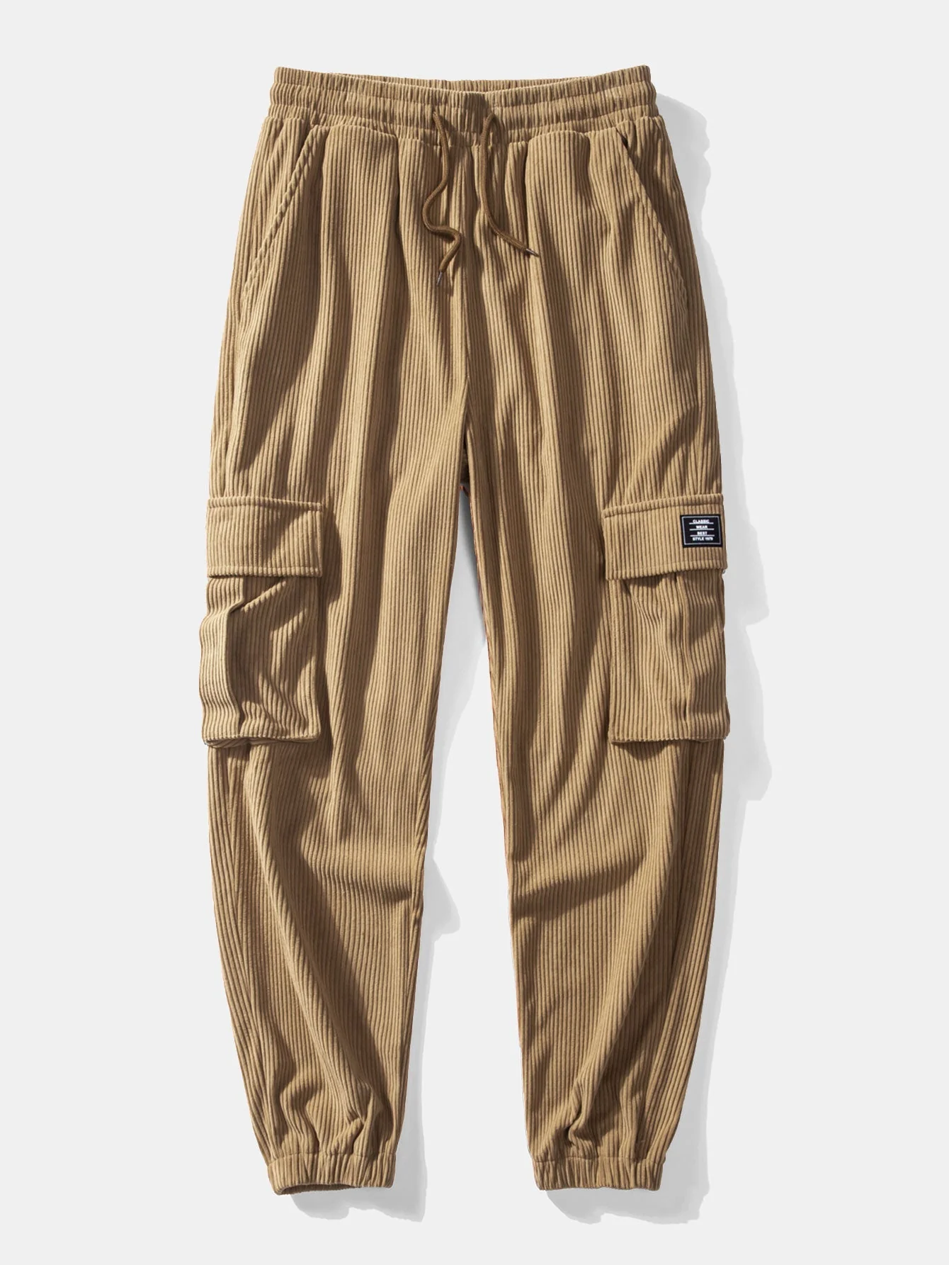 Tony® | Color Block Teddy Fleece Coat & Drawstring Corduroy Cargo Jogger Pants - Image 5
