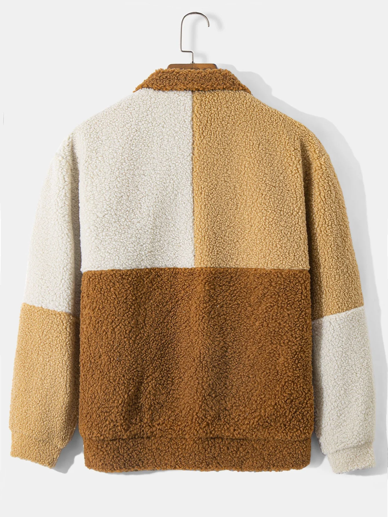 Tony® | Color Block Teddy Fleece Coat & Drawstring Corduroy Cargo Jogger Pants - Image 8