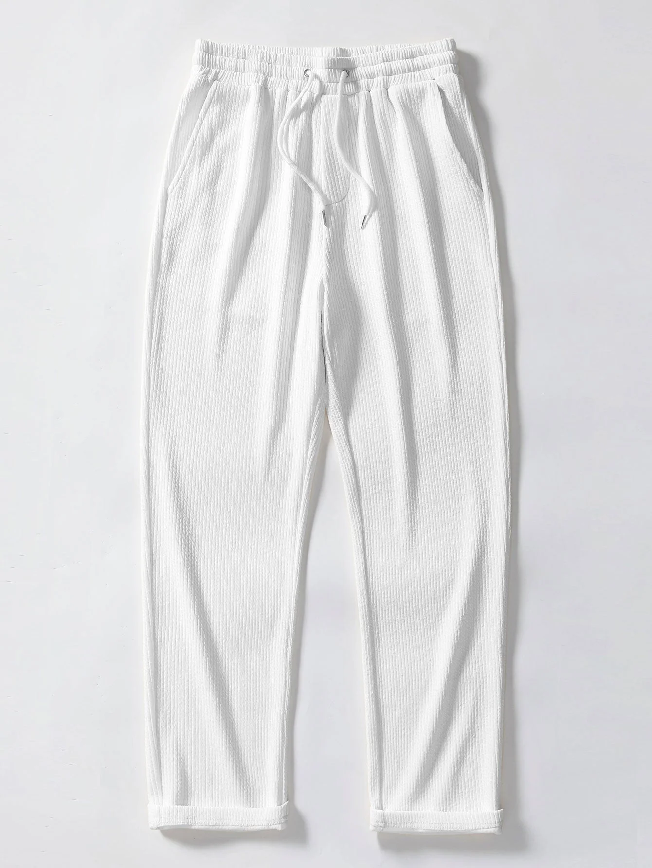 Truman® | Two Tone Muscle Fit Ribbed Stand Collar Shirt & Straight Leg Ribbed Pants - Image 13
