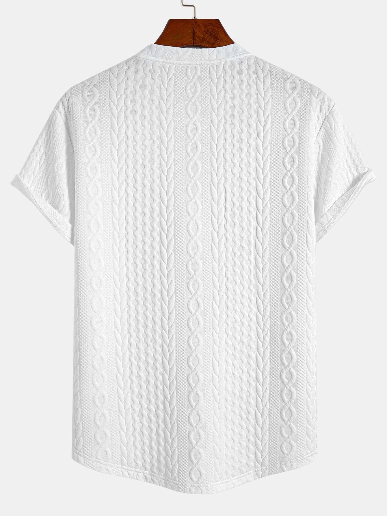 Tucker® | Twist Jacquard Arc Hem T-Shirt - Image 2