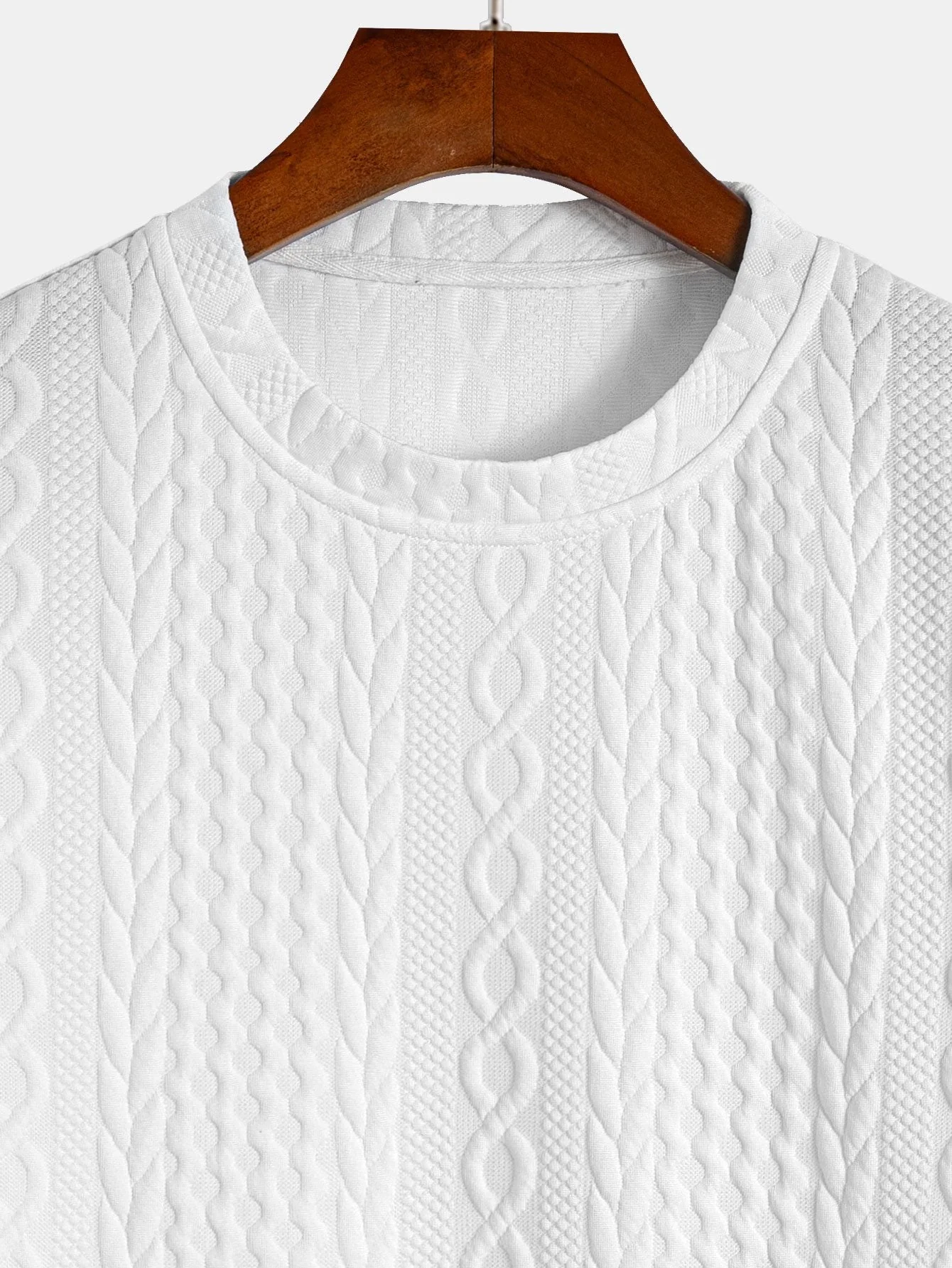 Tucker® | Twist Jacquard Arc Hem T-Shirt - Image 7