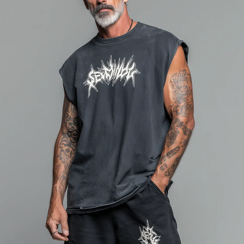Tyler | Men'S Summer Fashion Printed Cotton Blended Sleeveless Tank Top - Image 2