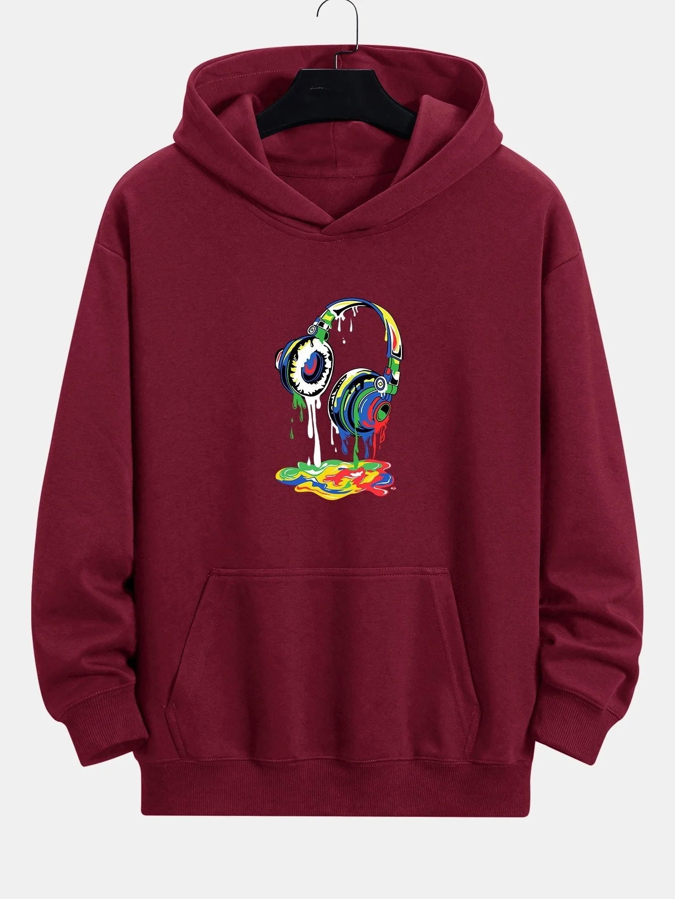 Tyrell | Dissolving Headphones Print Relax Fit Hoodie - Image 6