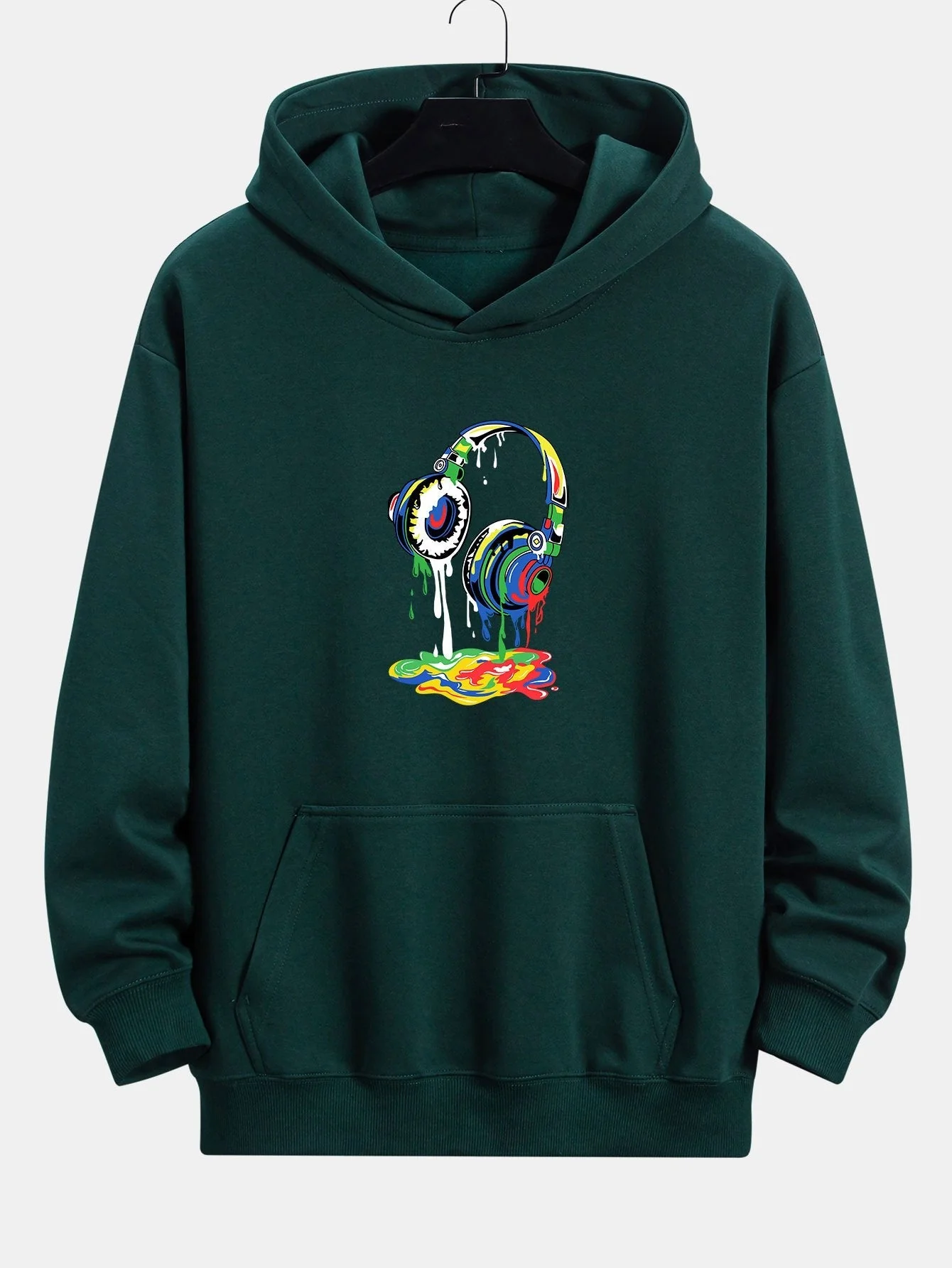 Tyrell | Dissolving Headphones Print Relax Fit Hoodie - Image 8